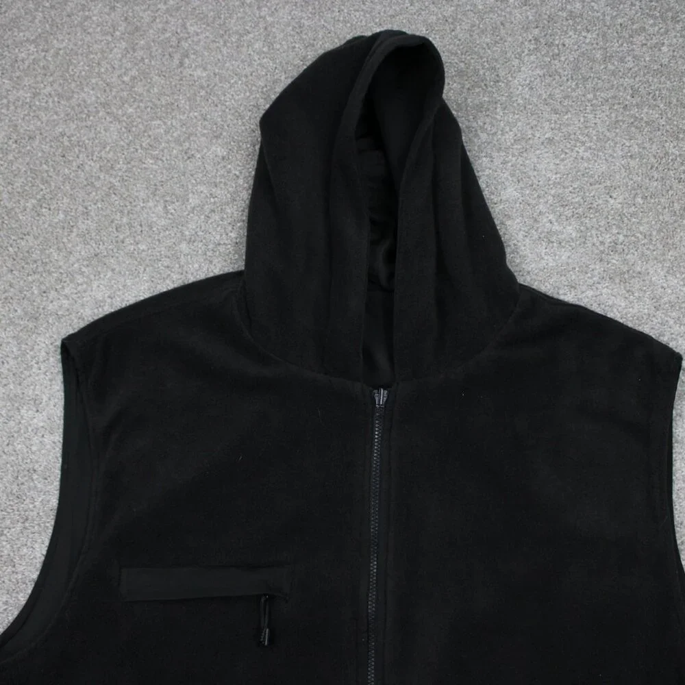 Ice Armor Reversible Vest Jacket Mens 2XL XXL Black Hooded Full Zip Coat‎